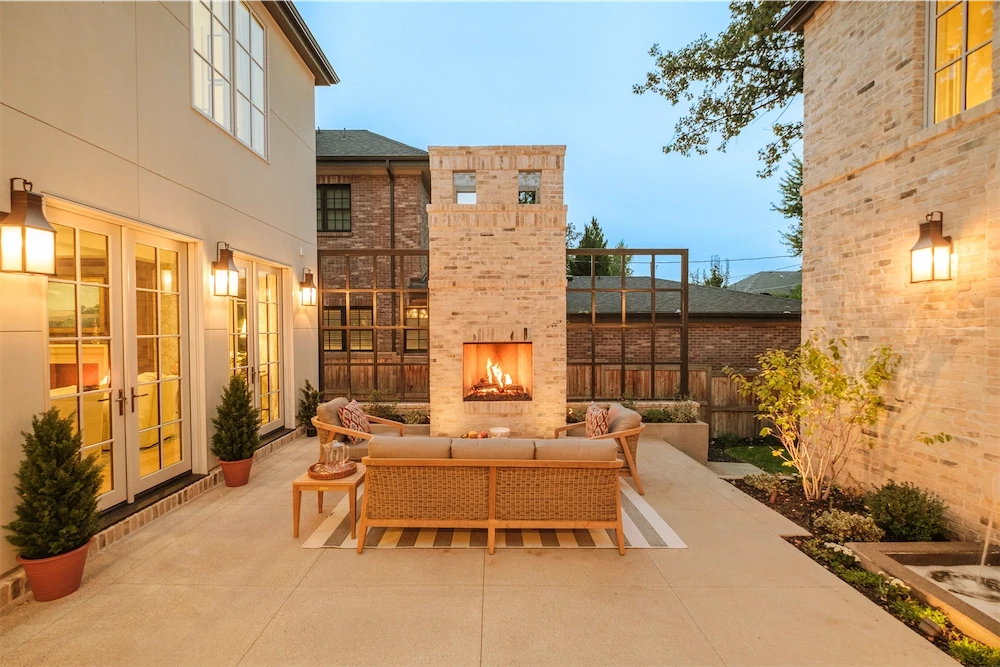 Chef’s kitchen and open living space at 1408 Cliffbrook Drive
