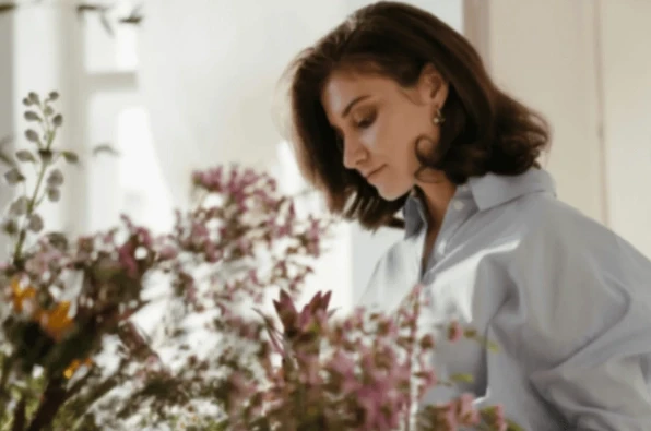 Florist working in flowershop