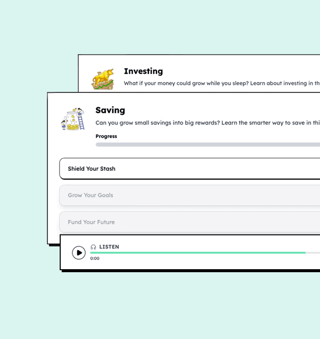 Structured lessons that teach saving and investing to children aged 10 to 15
