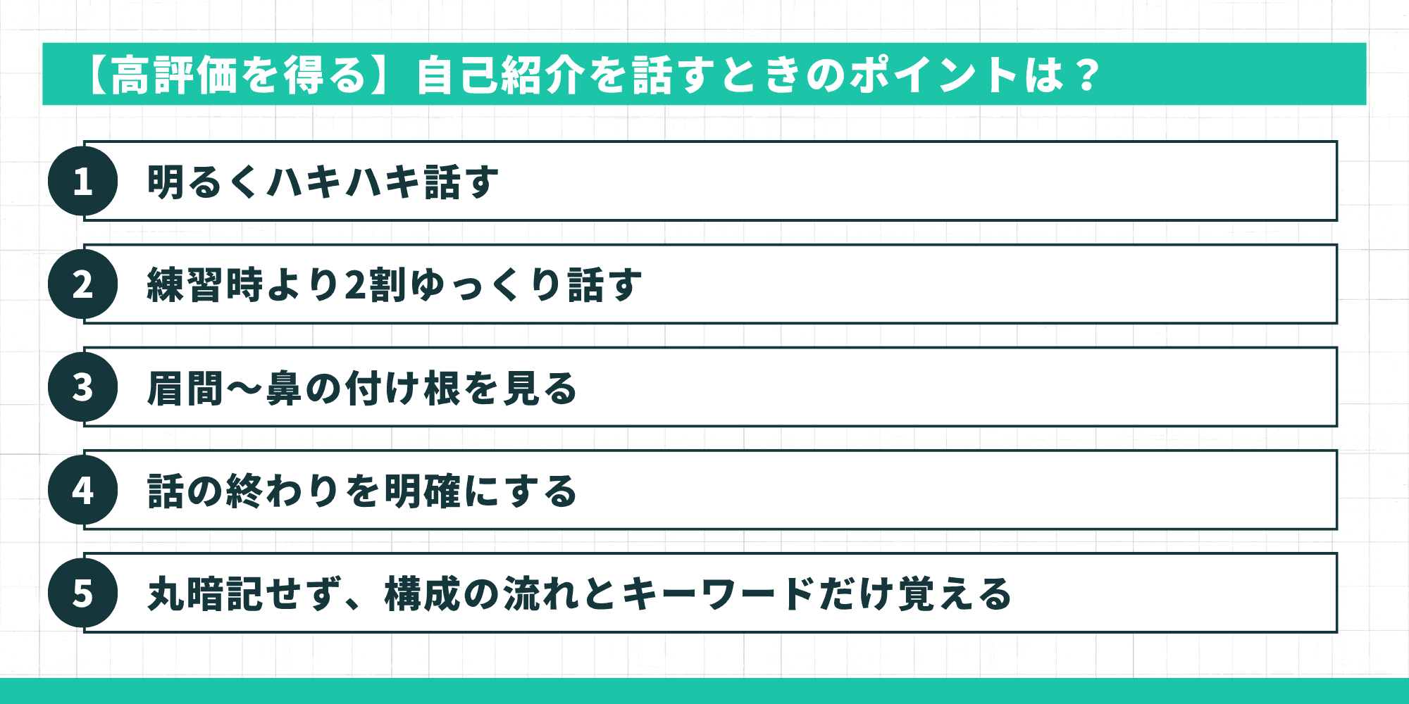 高評価を得る自己紹介を話すときのポイント