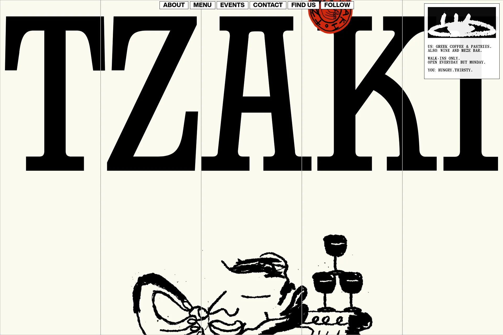 Screenshot of TZAKI website