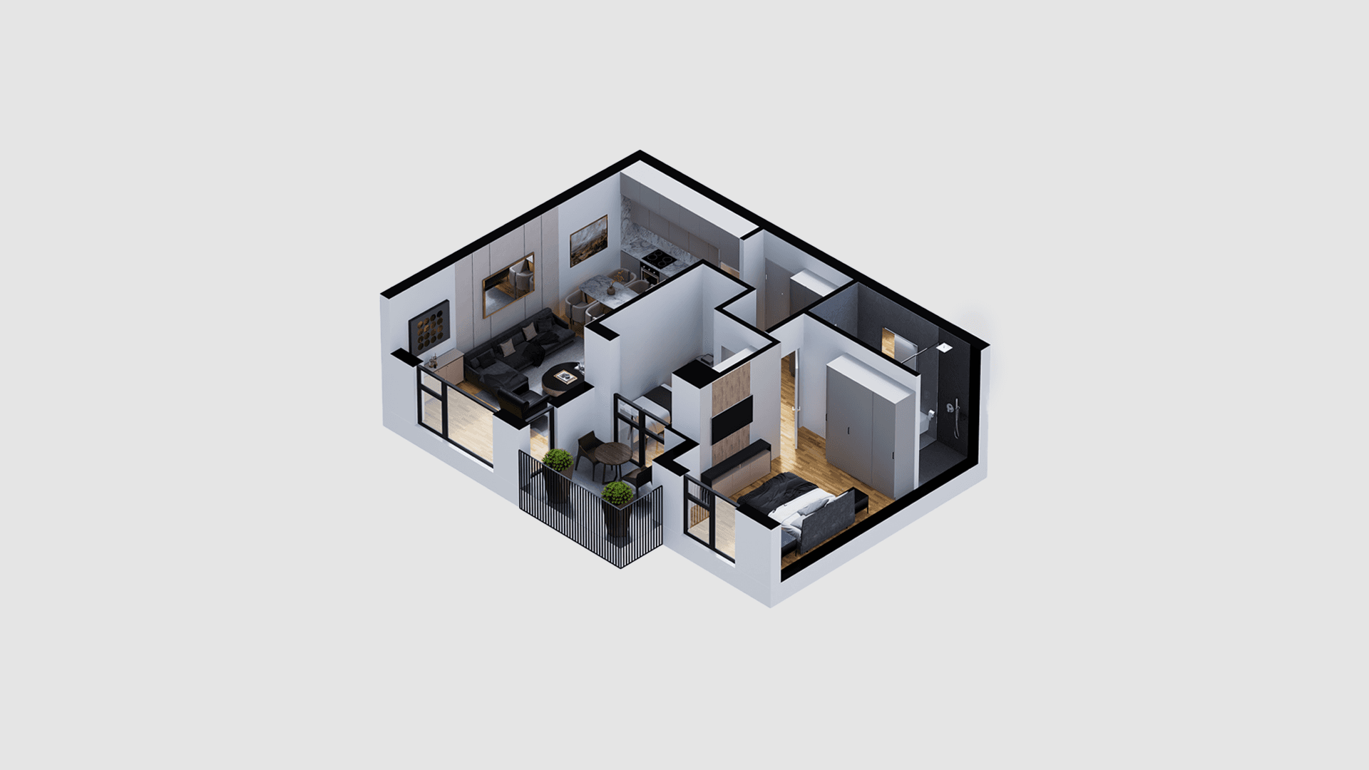 modern house on the shore