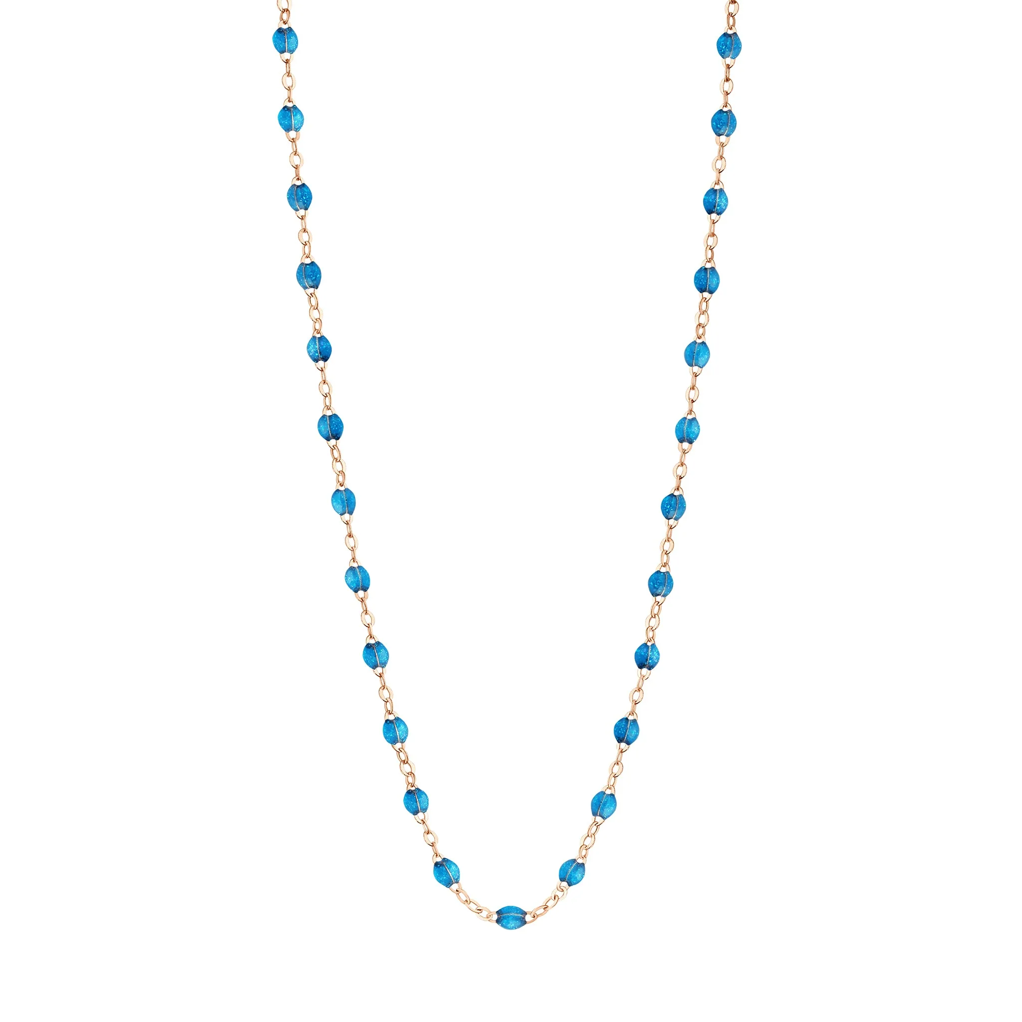 Collier azur Classique Gigi, or rose