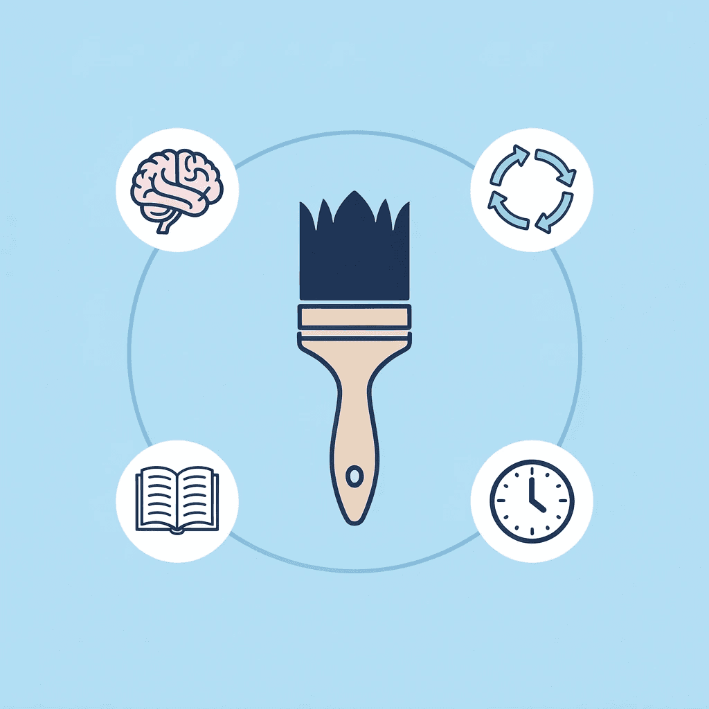 Coloring activity in center connected to sustained attention, fine motor control, task completion, and decision making