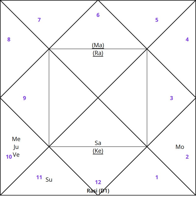 Sample kundli chart