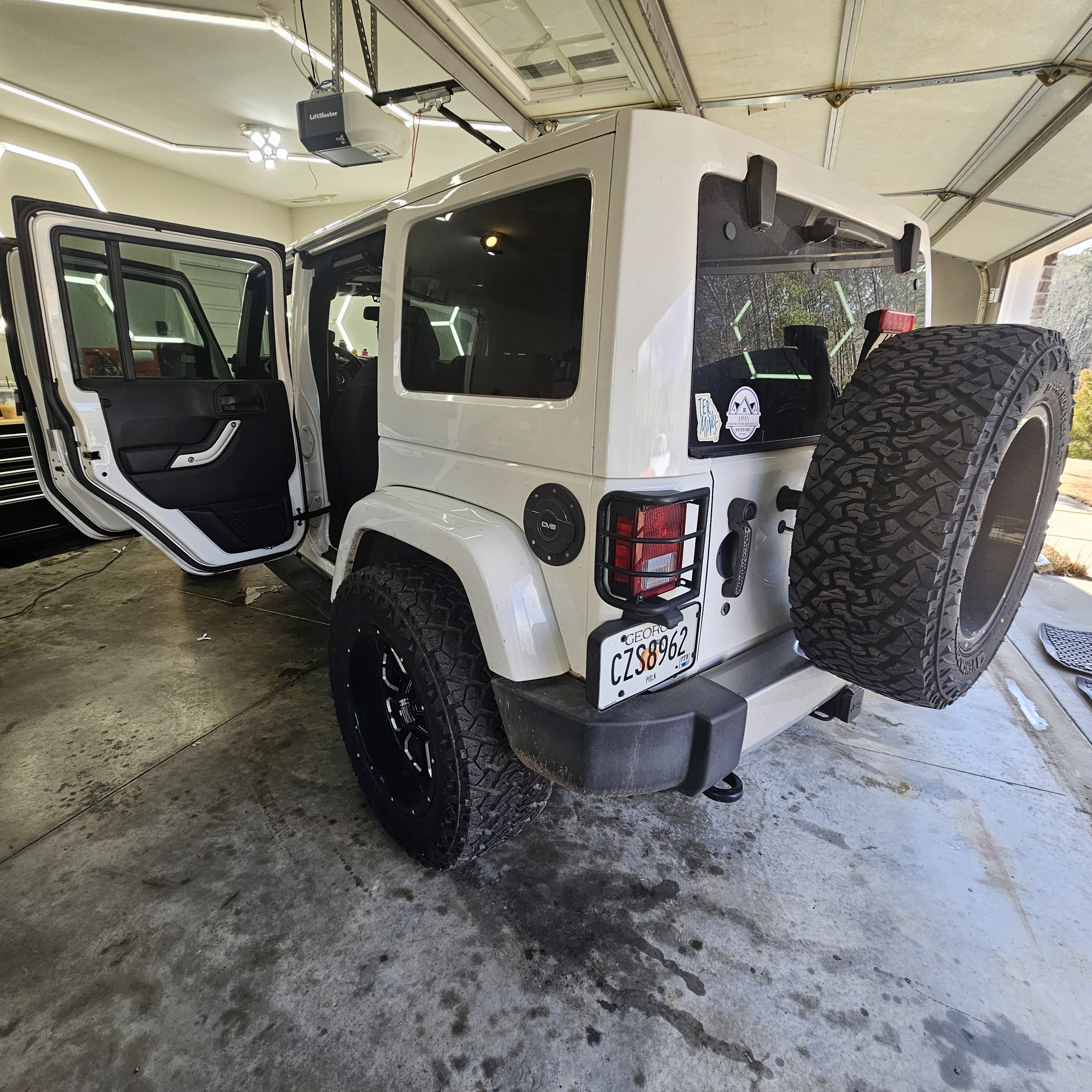 Full, complete detail on a 2015 Jeep Wrangler on-site in Buckhead.