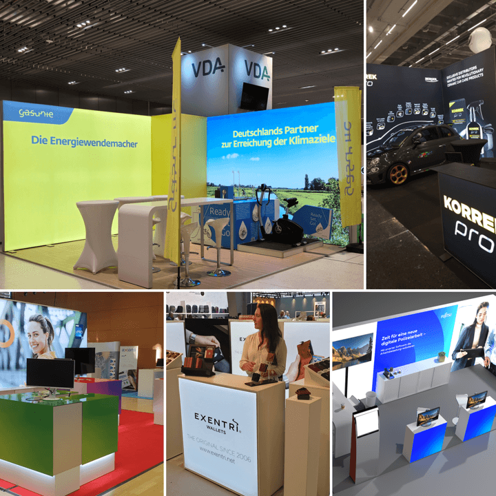 Kompakter 3x3m Stand mit Sitzbereich