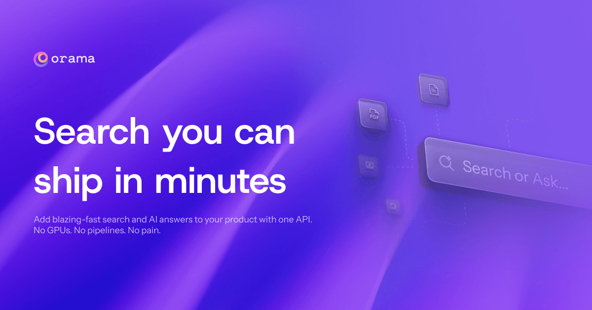 Orama - Search built for developer