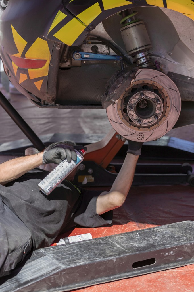Man fixing a car