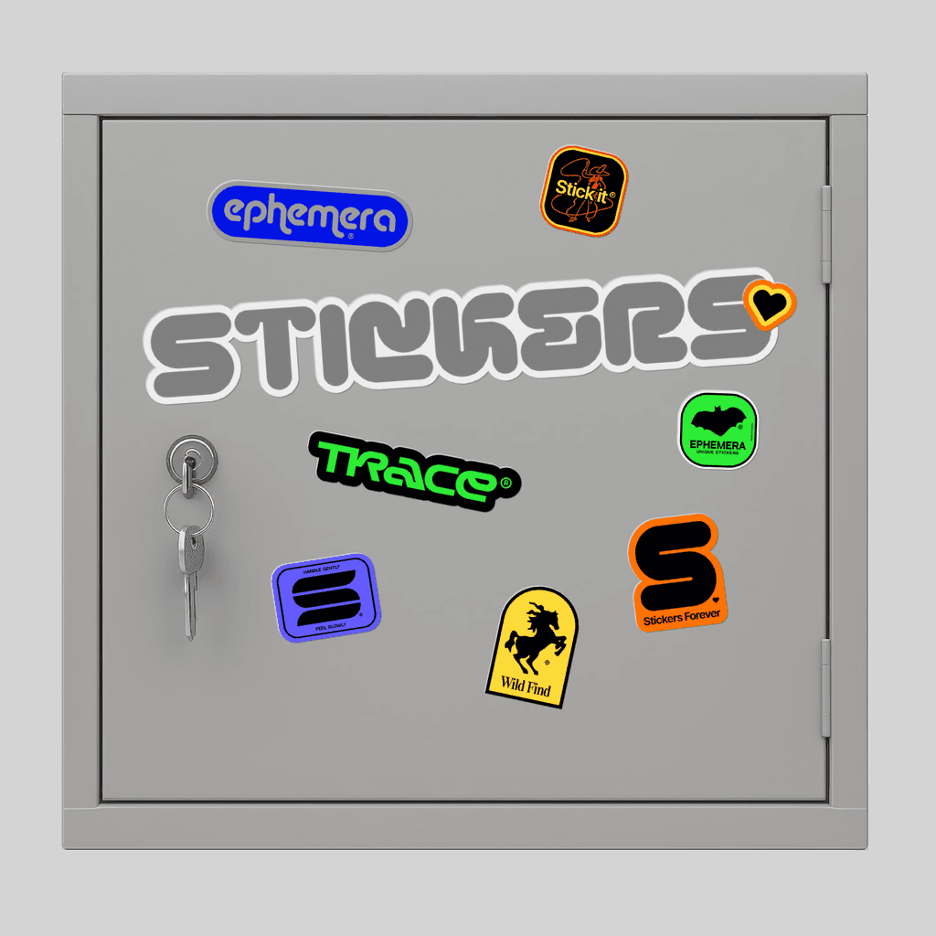 locker with stickers