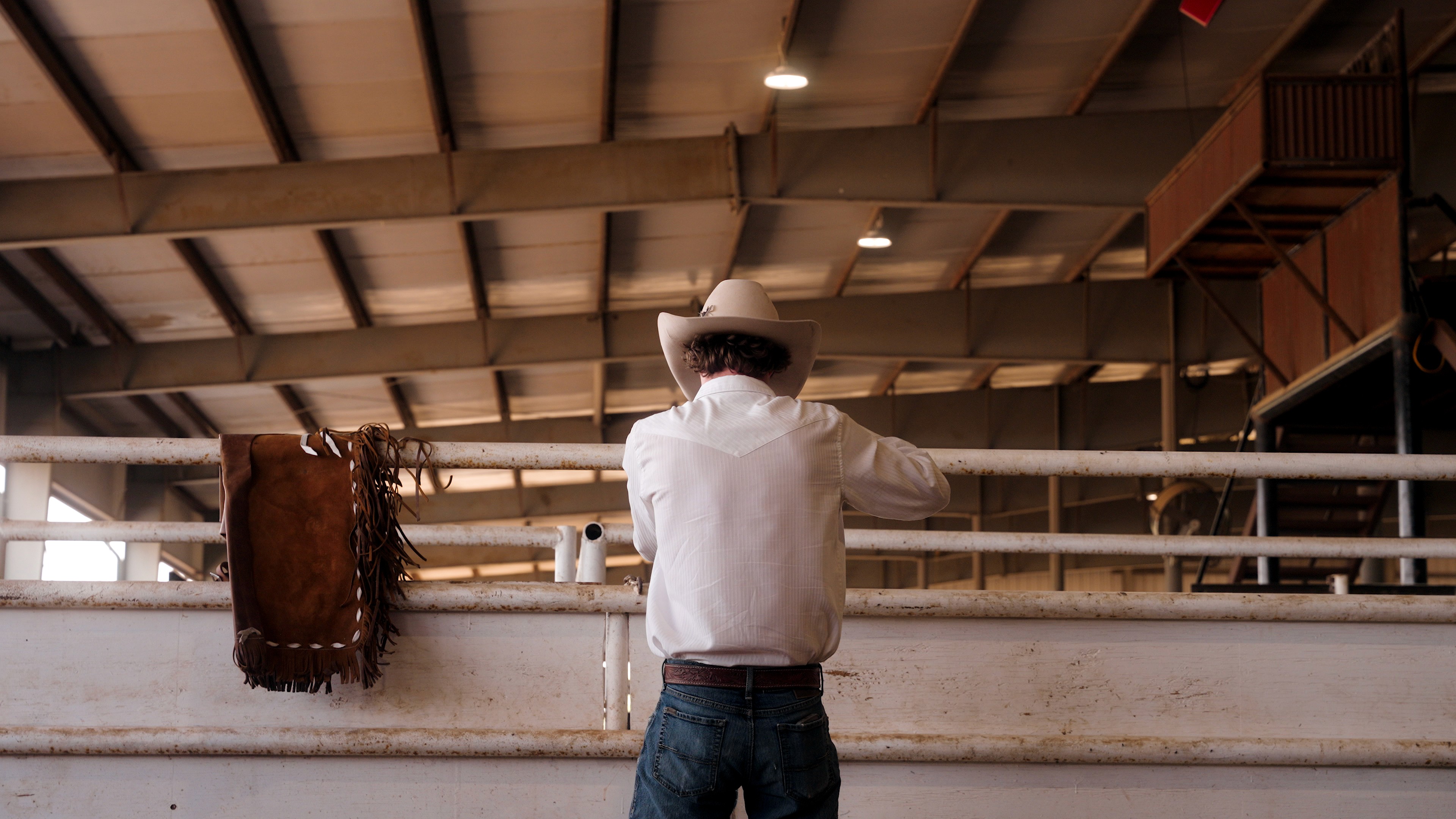 Two teammates in discussion.