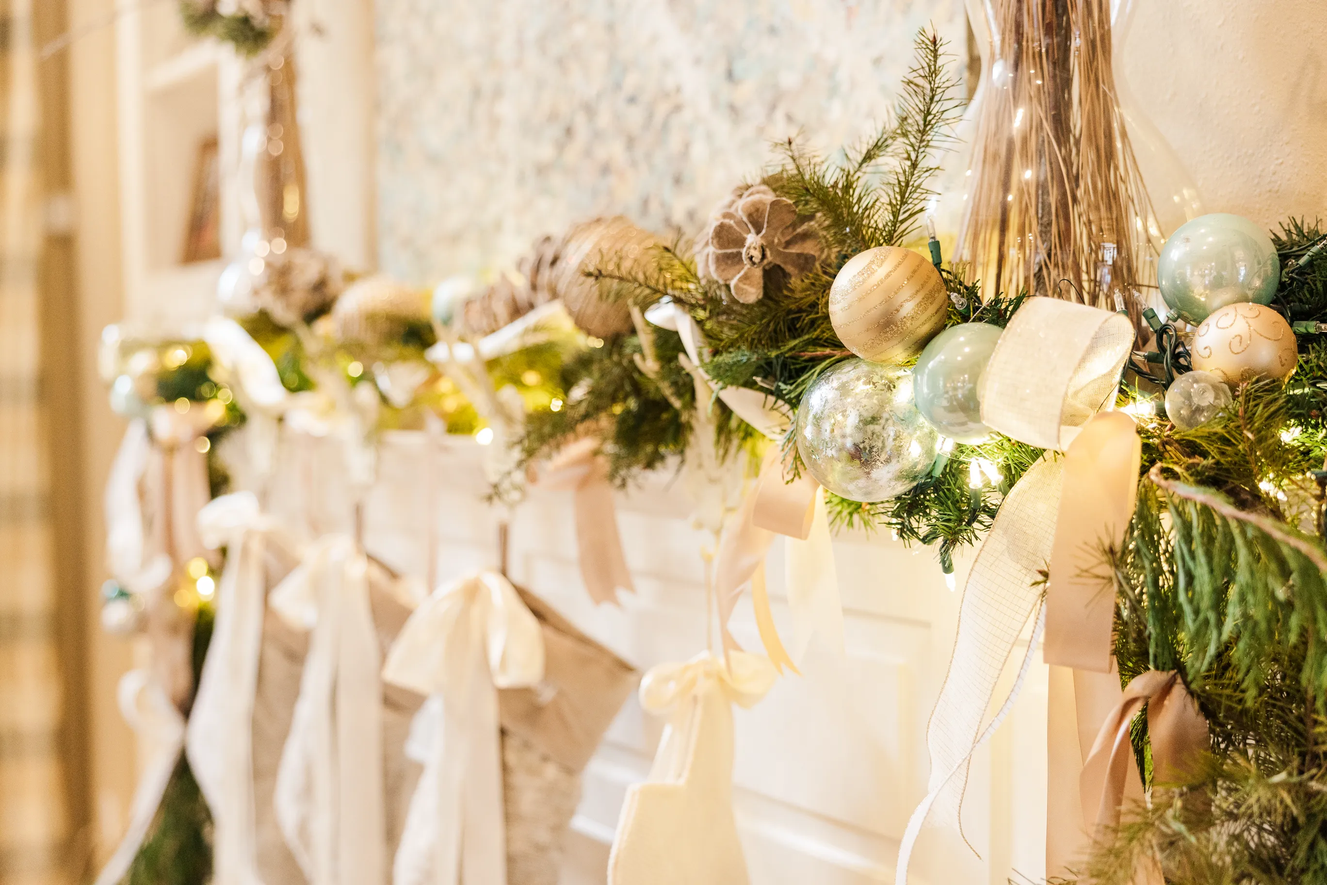 Vibrant tablescape by Sarah Overall Events with pink scalloped napkins, gold flatware, personalized place settings, and colorful floral arrangements in Shreveport.