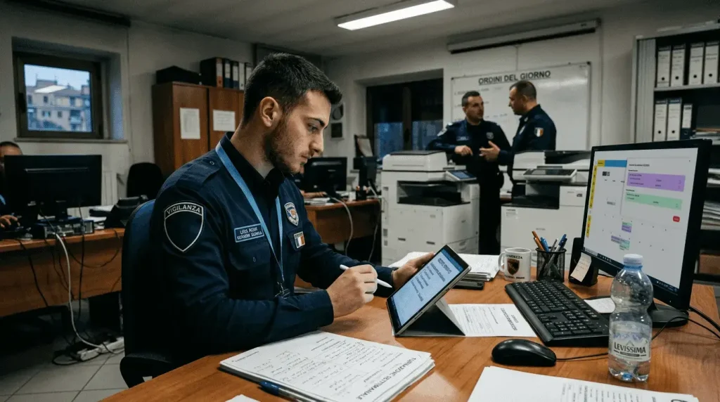 L'addetto HSe verifica le scadenze dal suo ufficio in modo digitale tramite il gestionale sicurezza sul lavoro