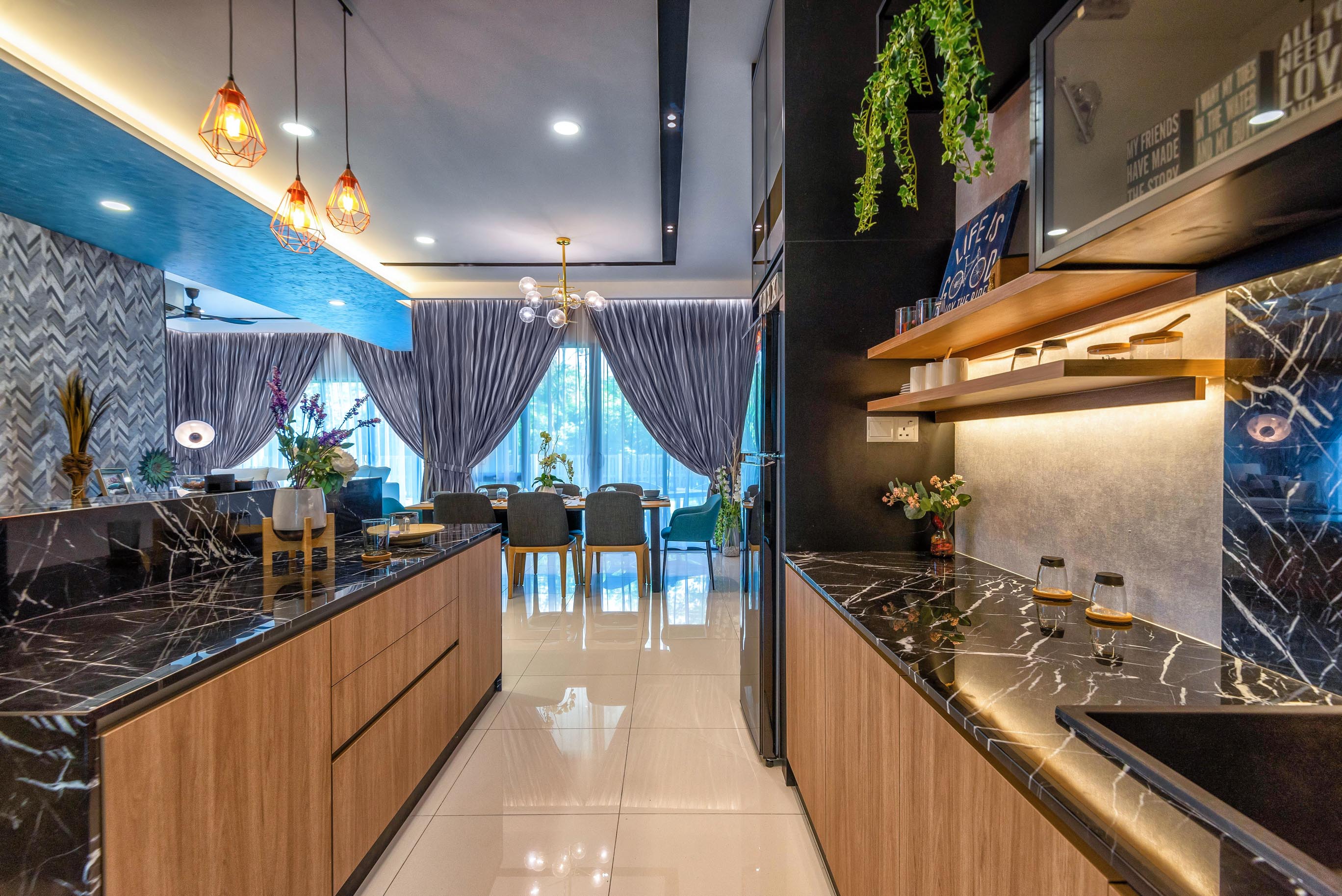 Quartz stone Interior Design Singapore Luxury Residenc