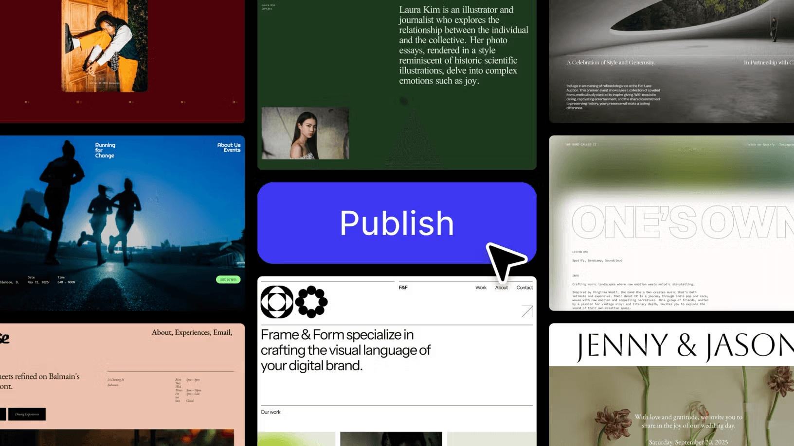 Framer logo and Wordpress logo