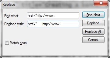 How to add tab stops into html code