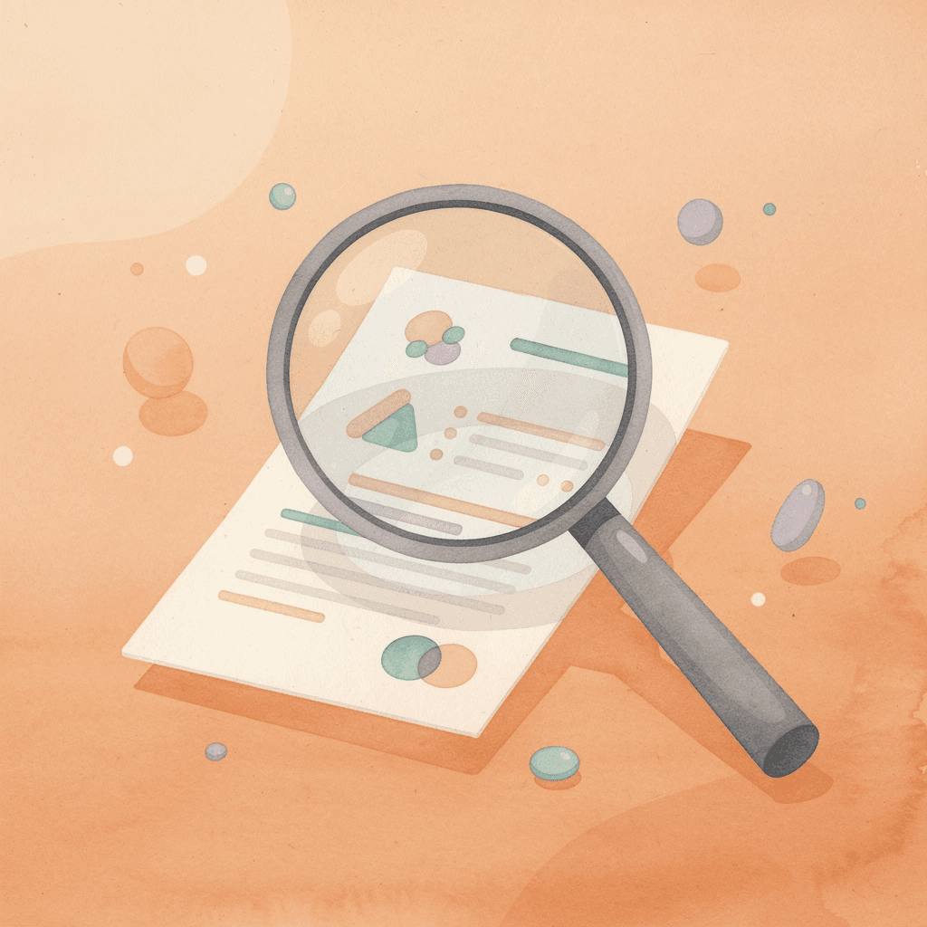 Magnifying glass examining data representing proof of SEO results