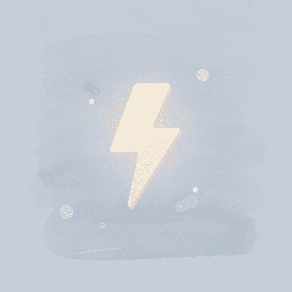 Lightning bolt representing instant access
