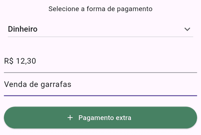 + Pagamento Extra