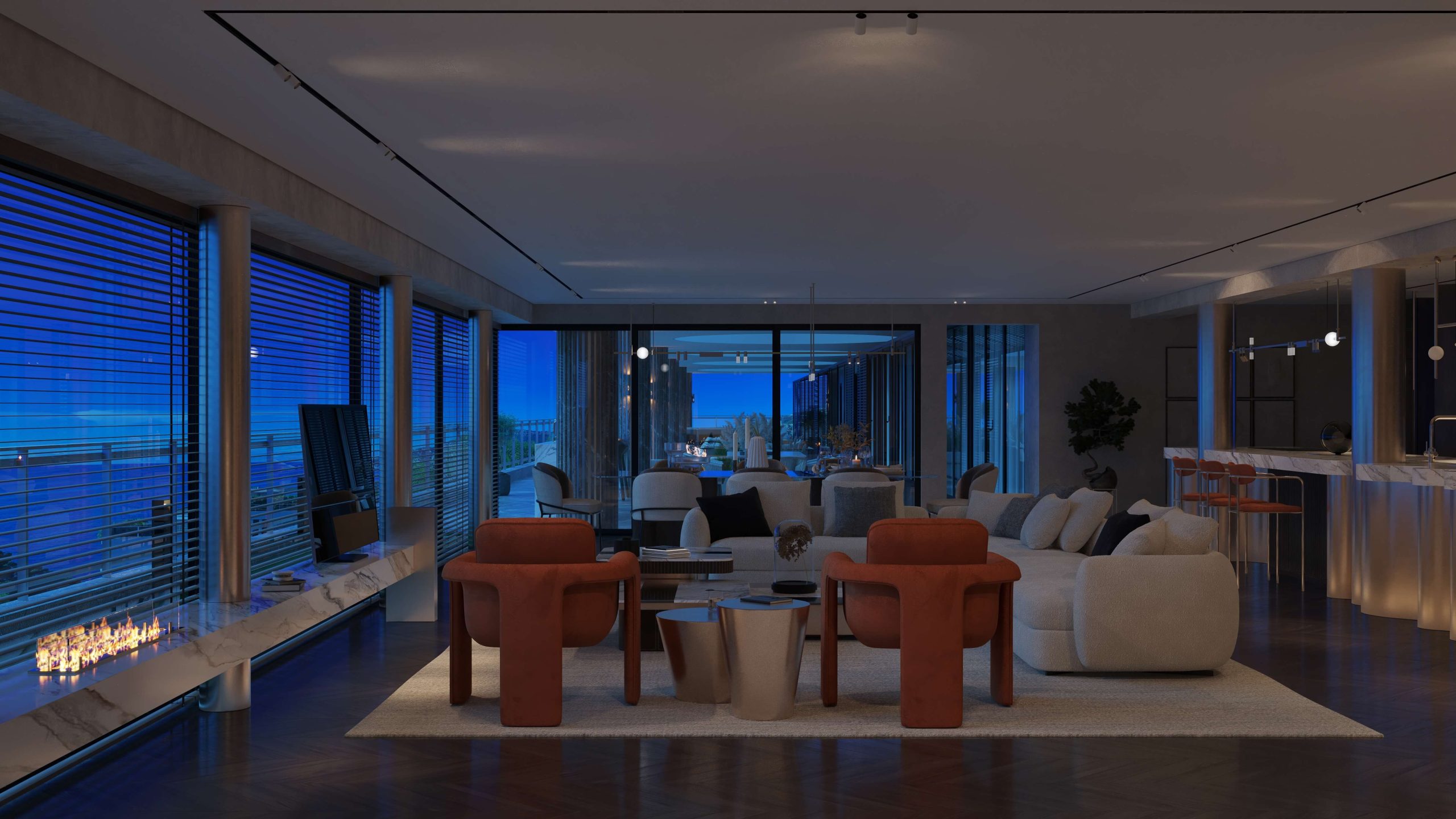 Monaco Ocean View Penthouse interior design, Monaco – view 2
