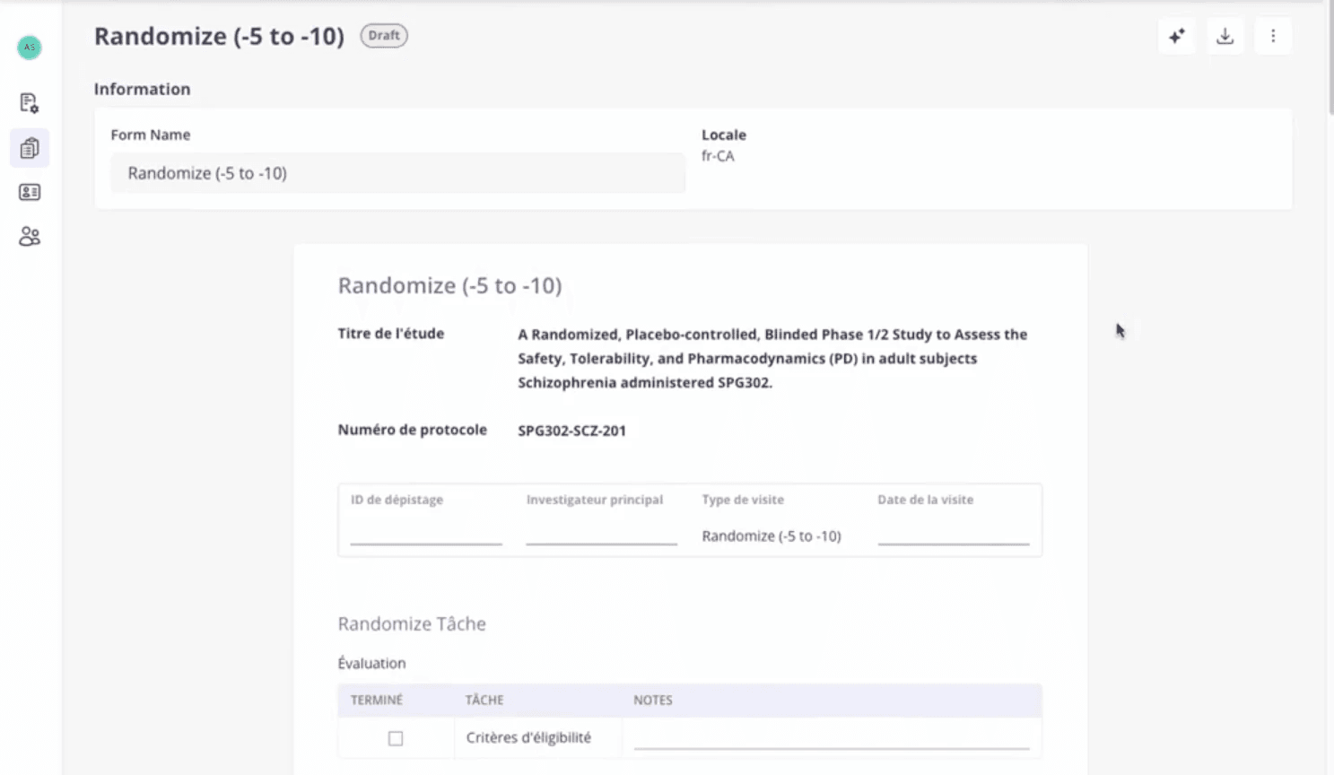 Created Baseline forms