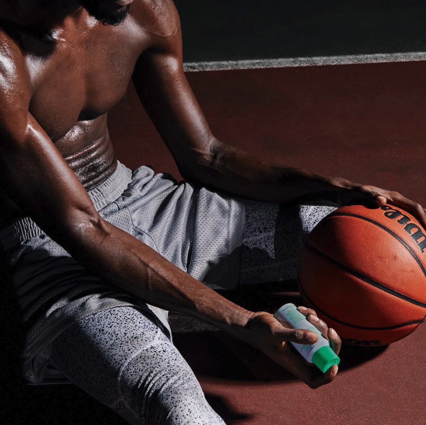 Offcourt Product Lifestyle Shot On the court basketball