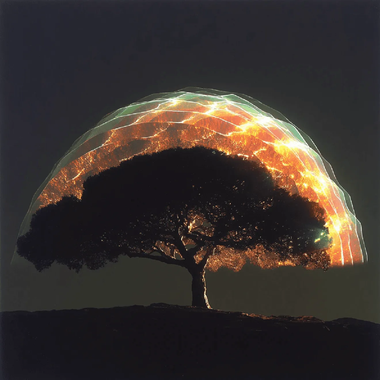 Tree Covered with some fluid