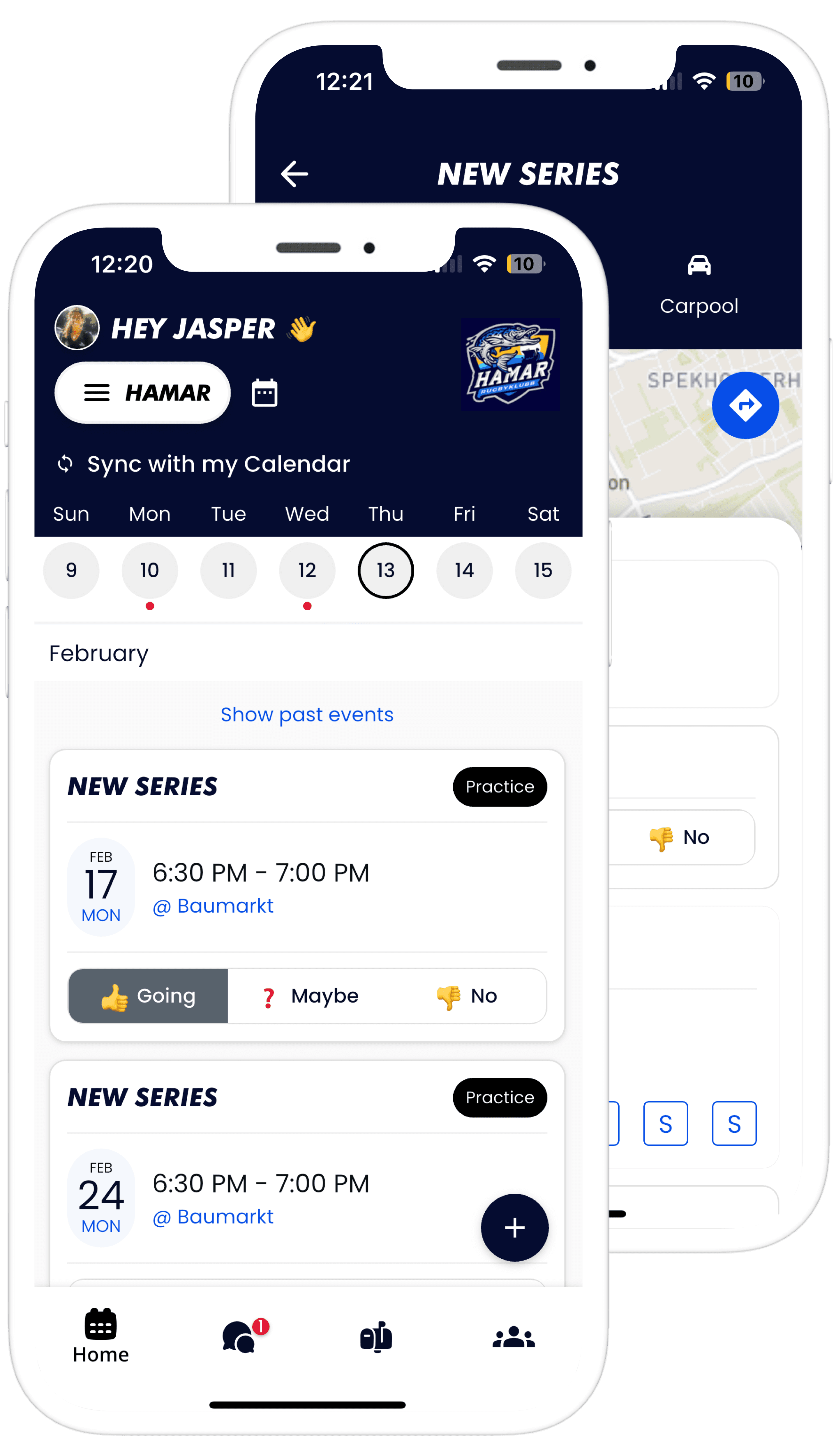 Screenshot of the main dashboard with gradients as background