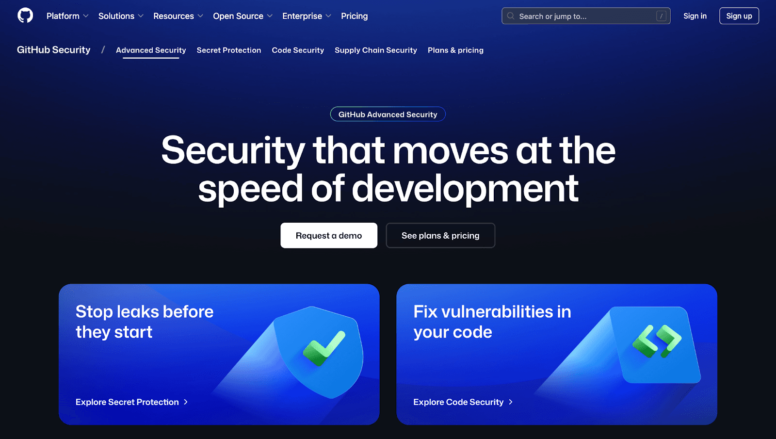 GitHub Advanced Security is GitHub’s native security suite, combining code scanning, secret scanning, and dependency alerts in your code reviews
