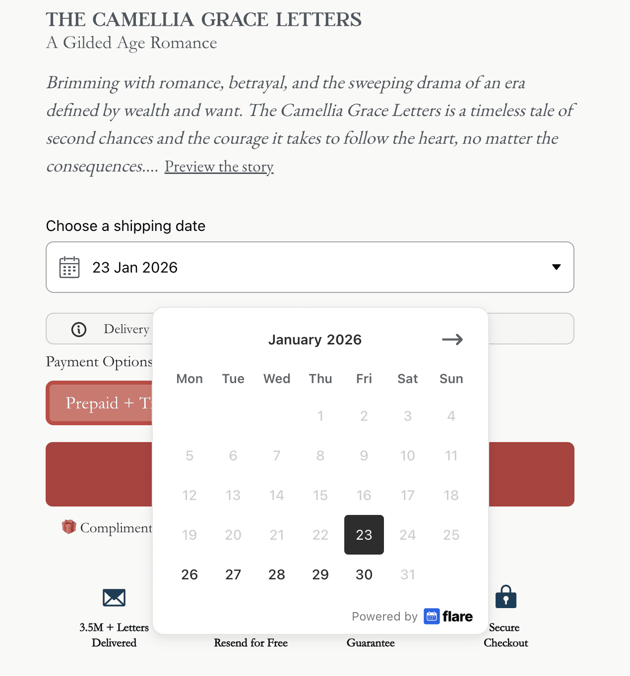 Furniture with Flare Shopify Date Picker 