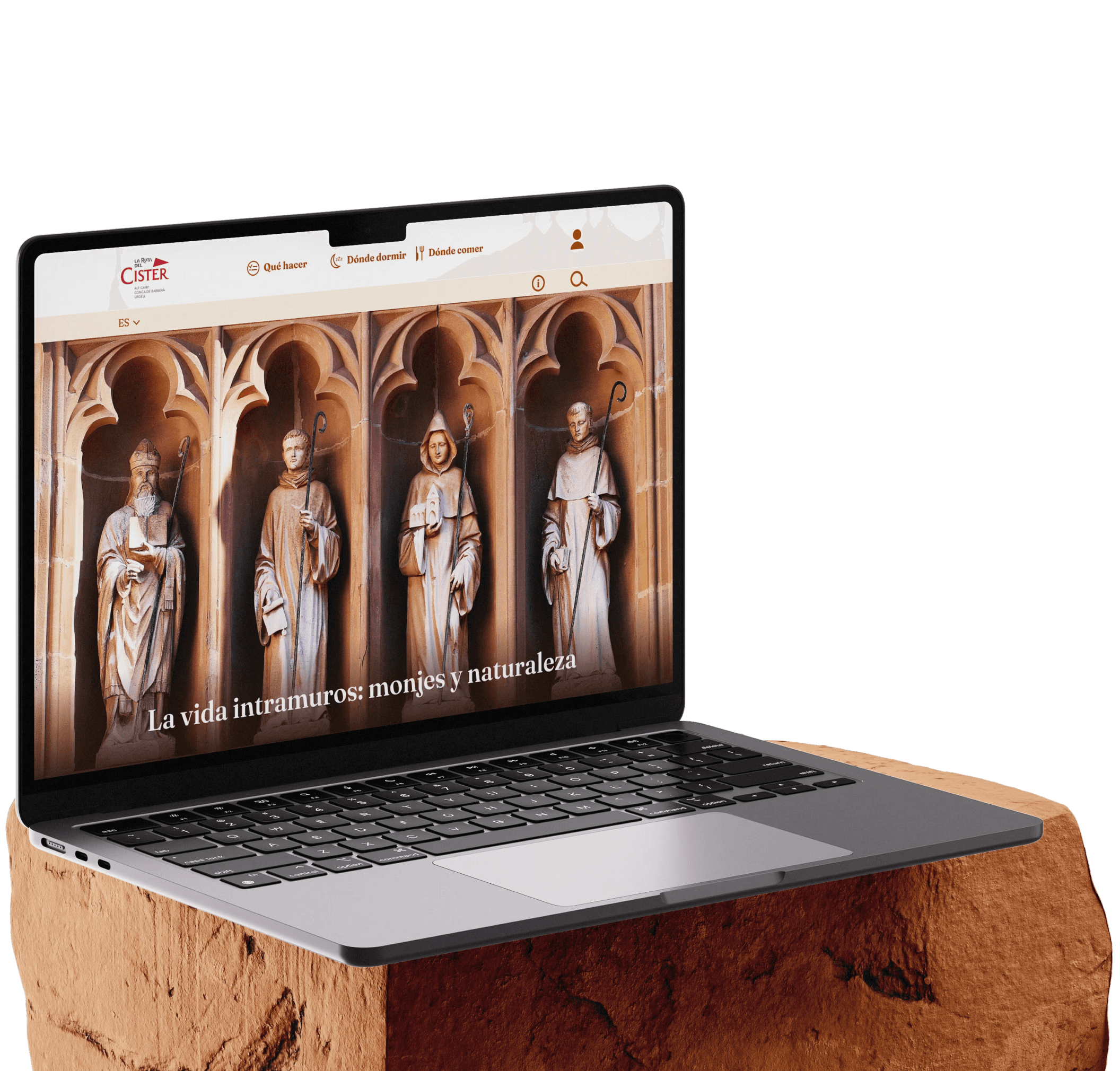 Adaptación del rediseño de La Ruta del Císter a pantalla de escritorio