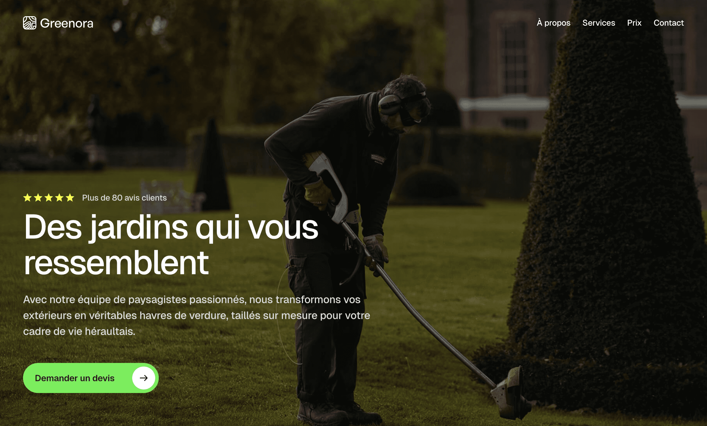 Site vitrine paysagisme Hérault – Greenora