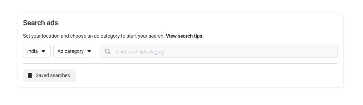 Select Country and Ad Category