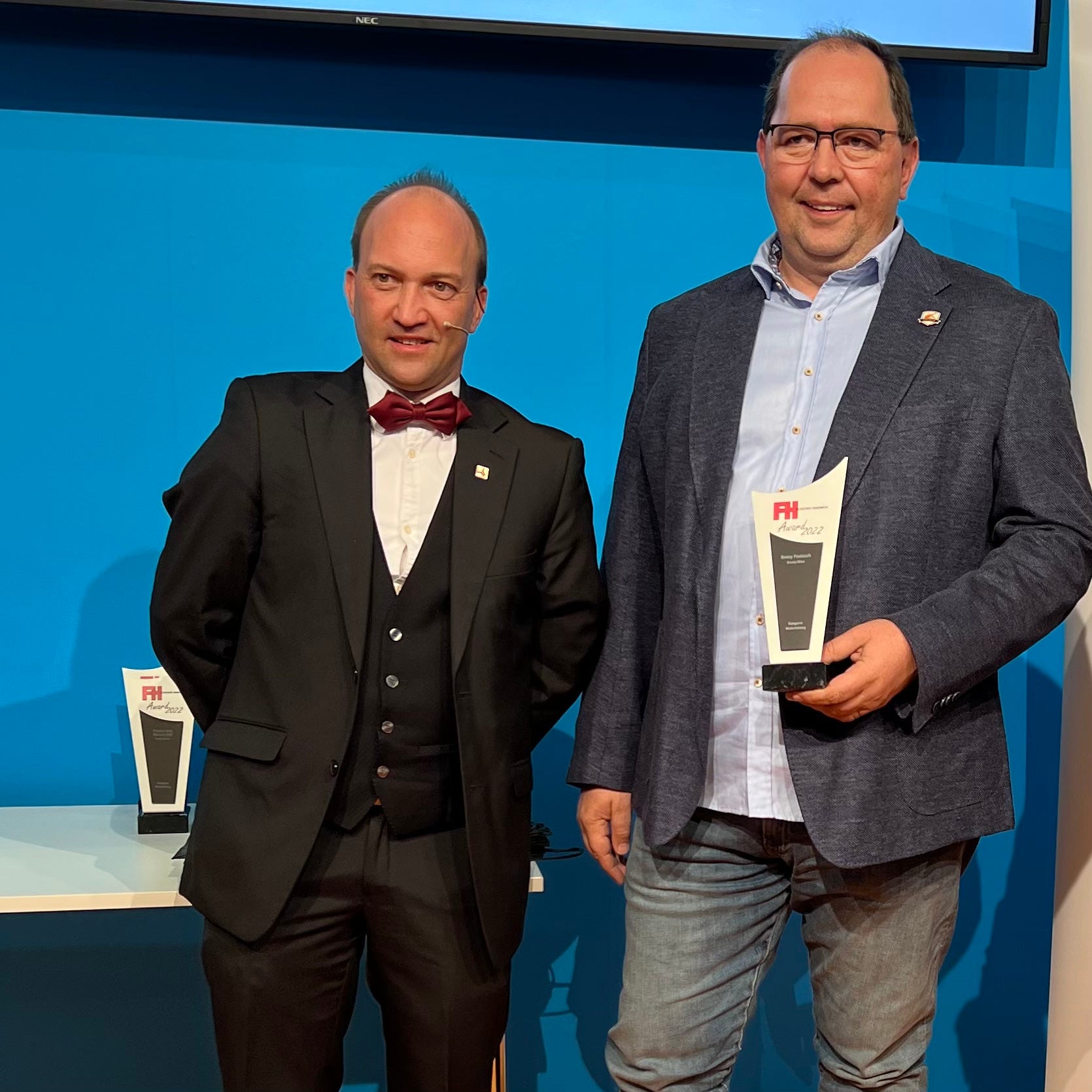 Ronny Paulusch mit dem FH-Fleischerhandwerk Award 2022 bei der Auszeichnung