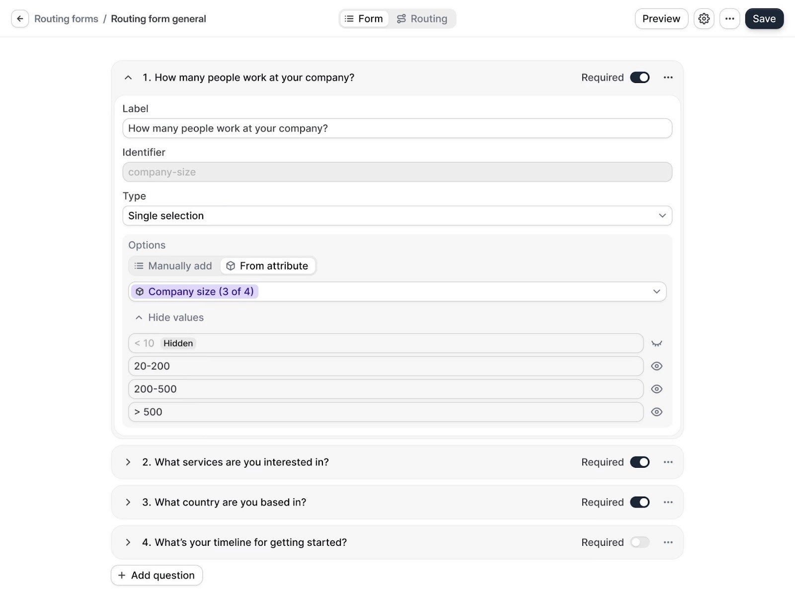 Cal.com's advanced routing workflow