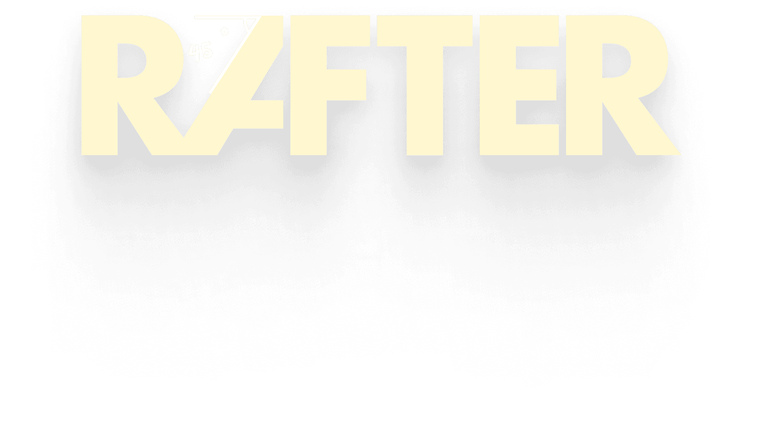 light yellow logo of rafter company