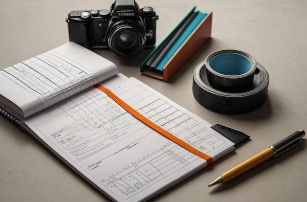 Factuur en checklist op bureau