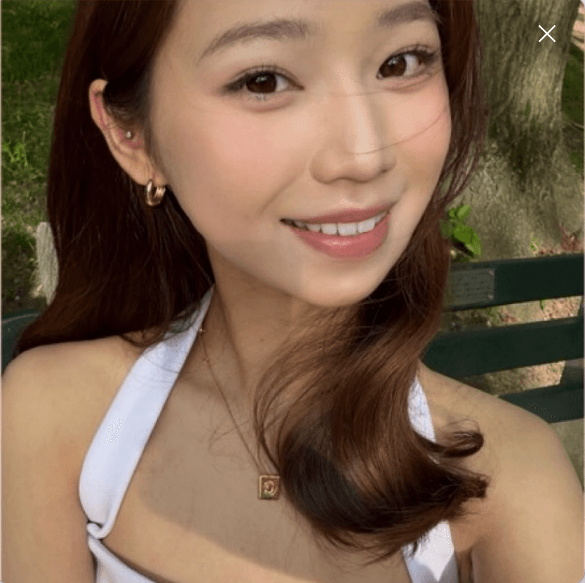 A photo of woman in red