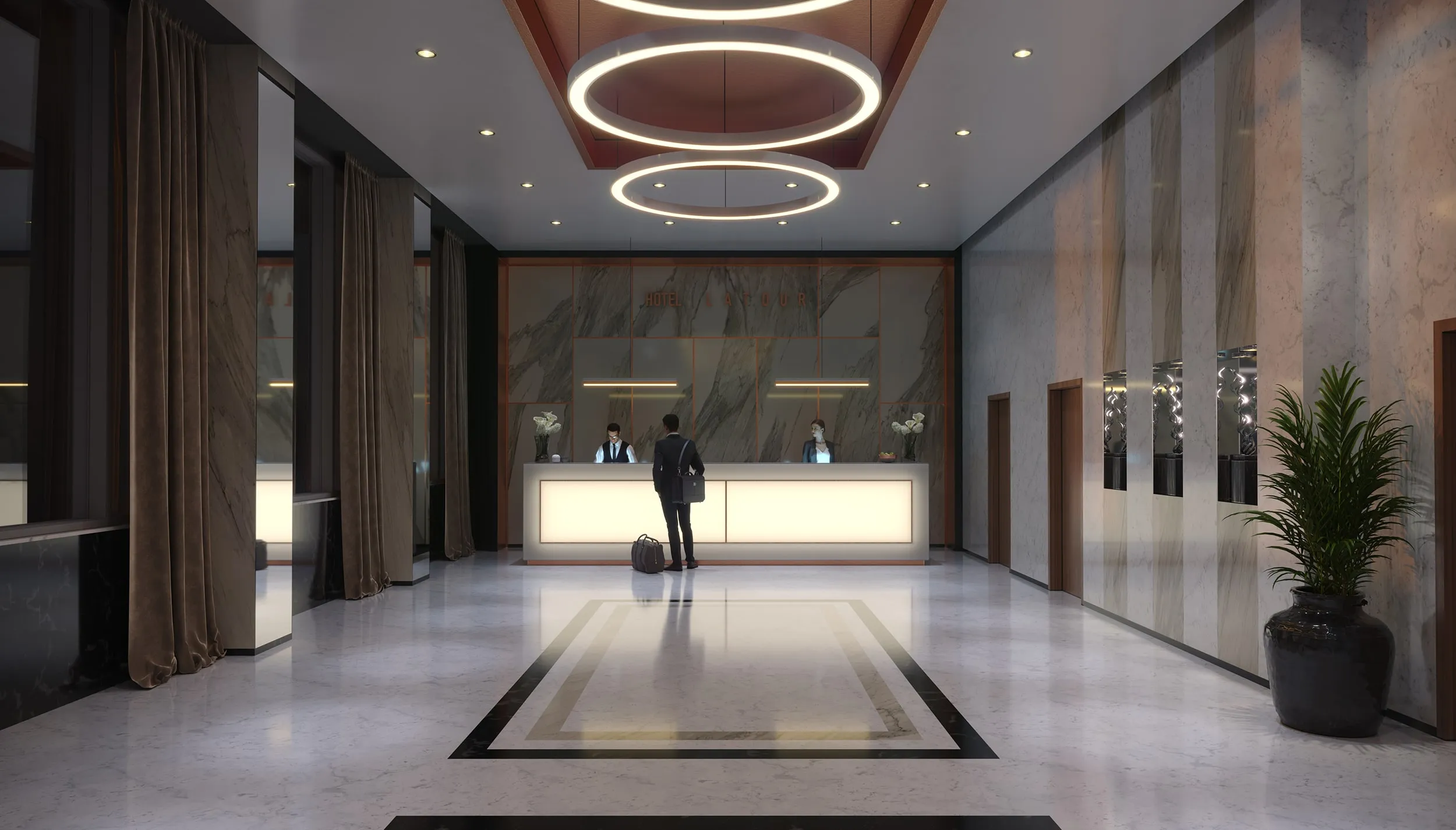 Hotel foyer contemporary design