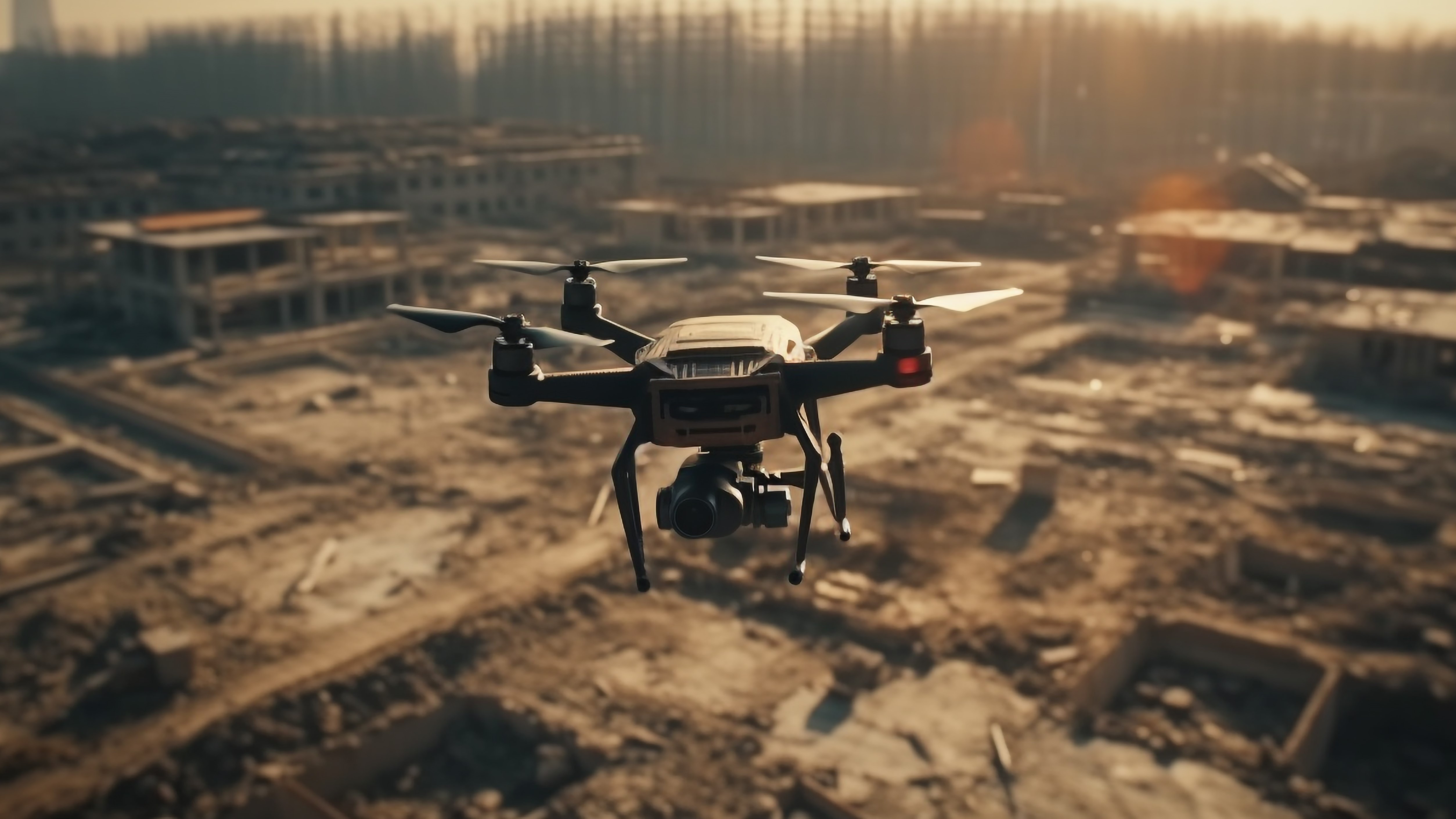A man stands while two people sit at a table in an office setting, smiling and engaged in conversation. The mood is friendly and collaborative.