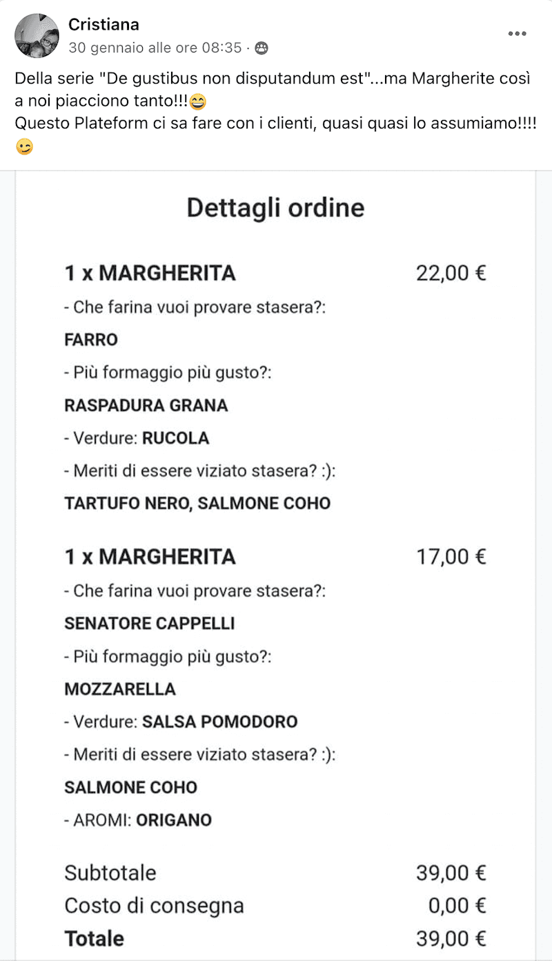 Plateform menù digitale ristoranti upsell