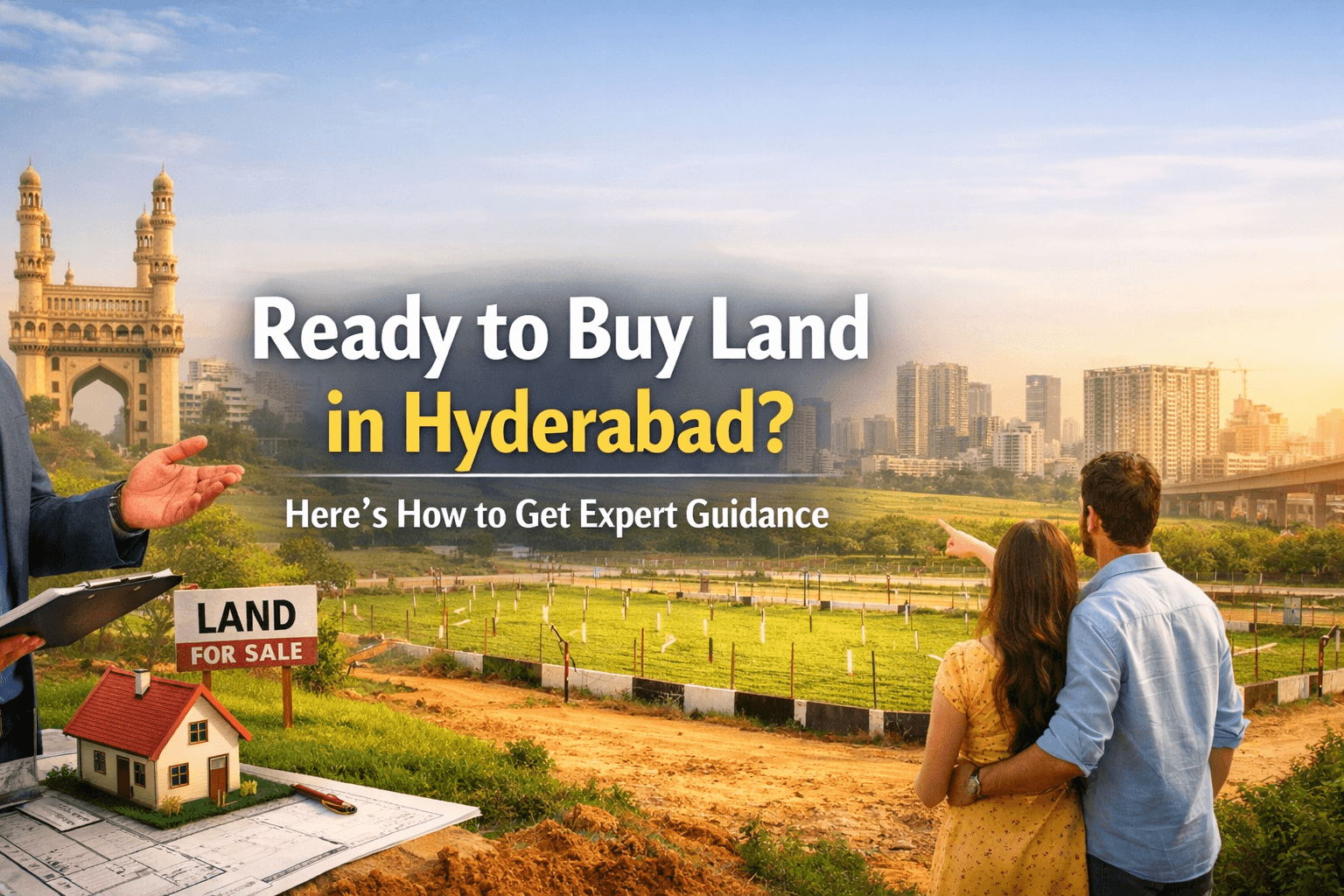 Ready to Buy Land in Hyderabad - Here’s How to Get Expert Guidance Blog Cover by Charan Group