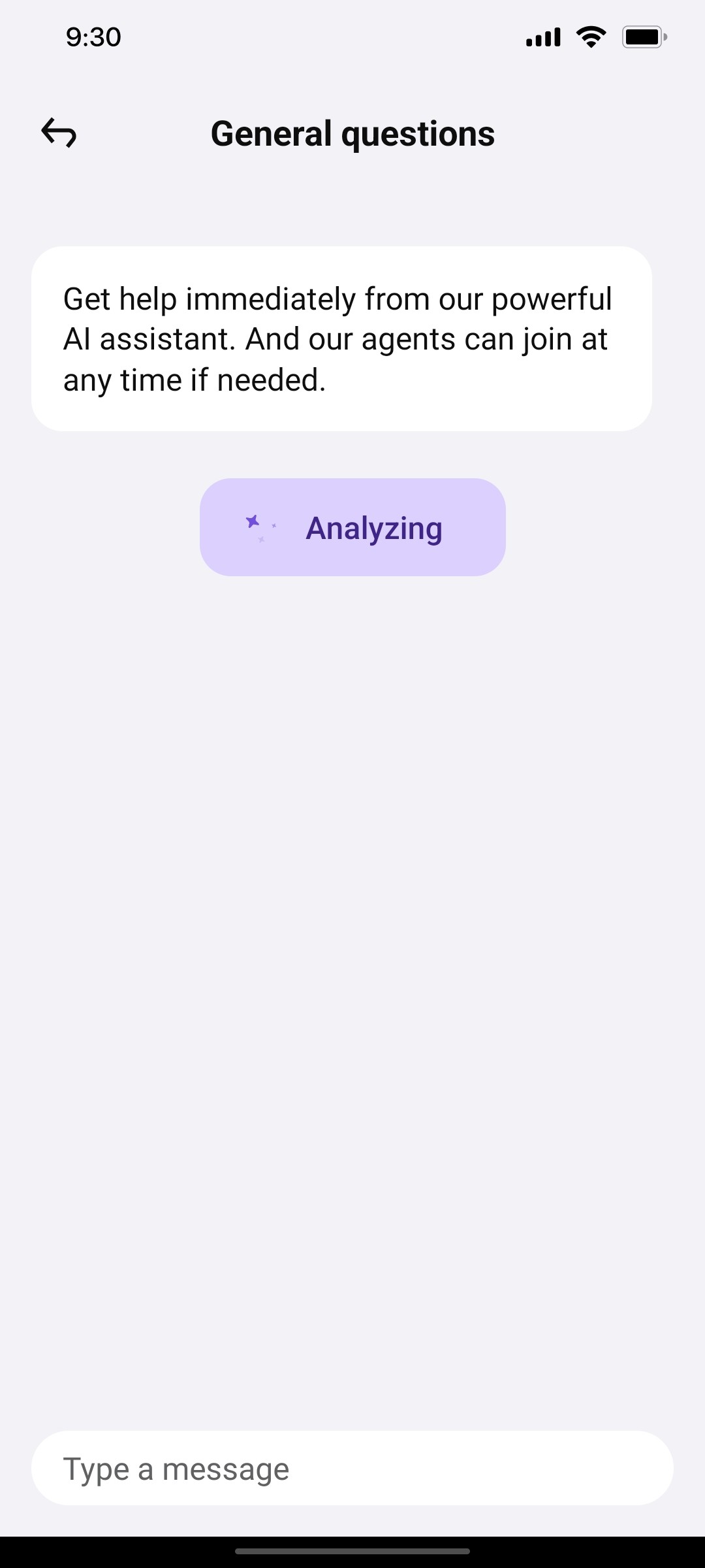 Klarna General questions Page Screen