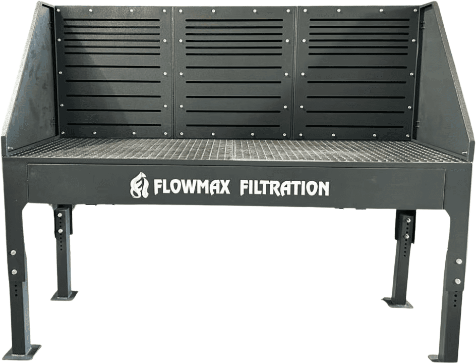 Downdraft table with back draft suction