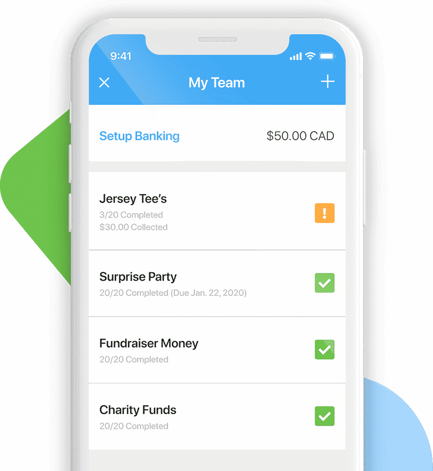 Collect Fundraising Money in the TeamLinkt Sports Team Management App