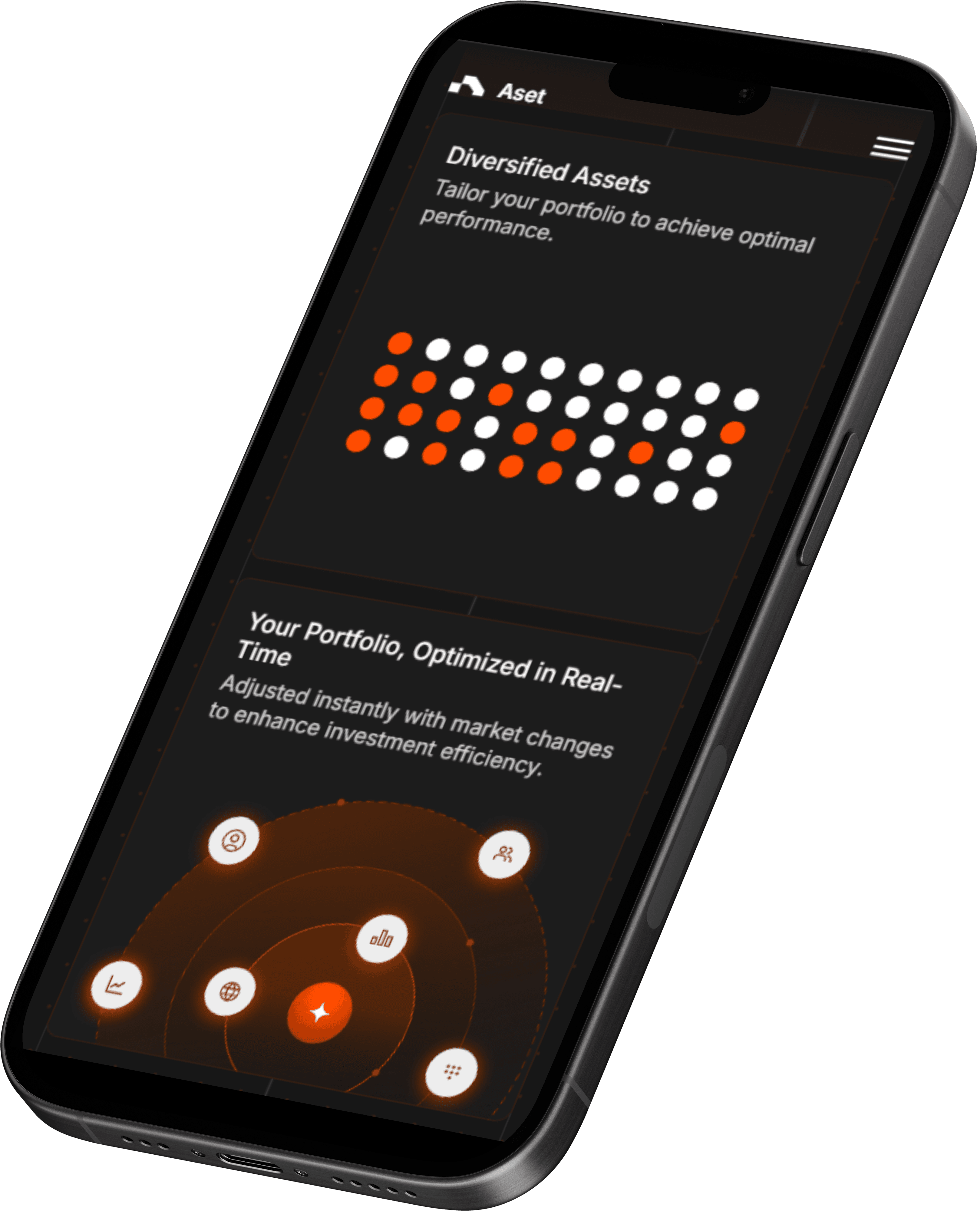 The FlowCRM app on the phone