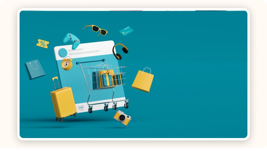 3D online shopping scene