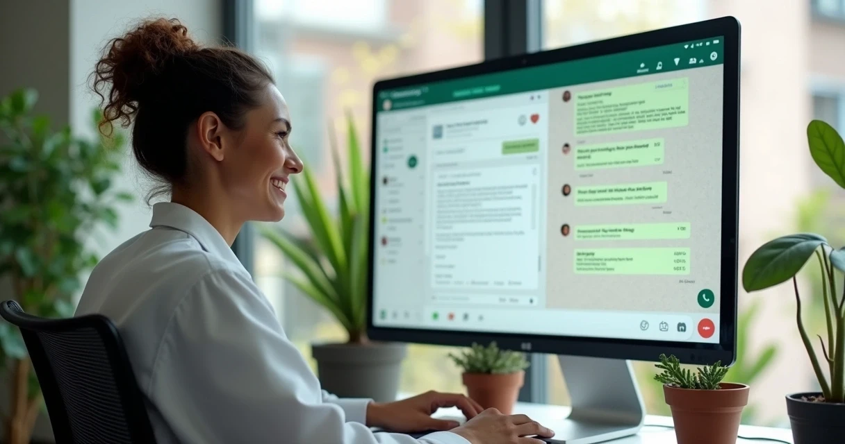 Nutricionista monitorando atendimento digital em tempo real 