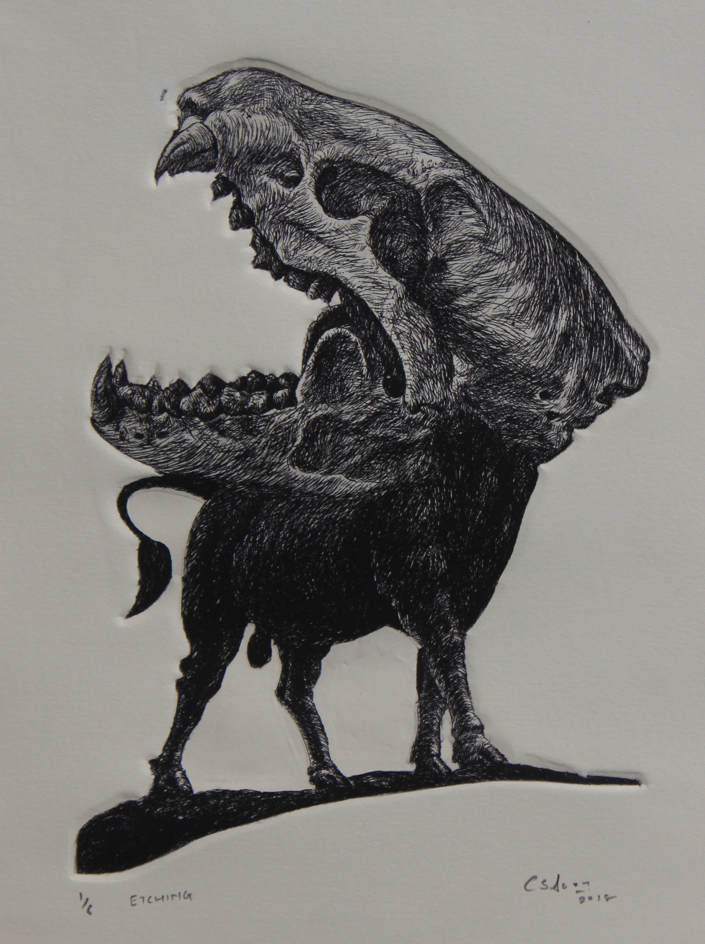 herd of sheep on road painting