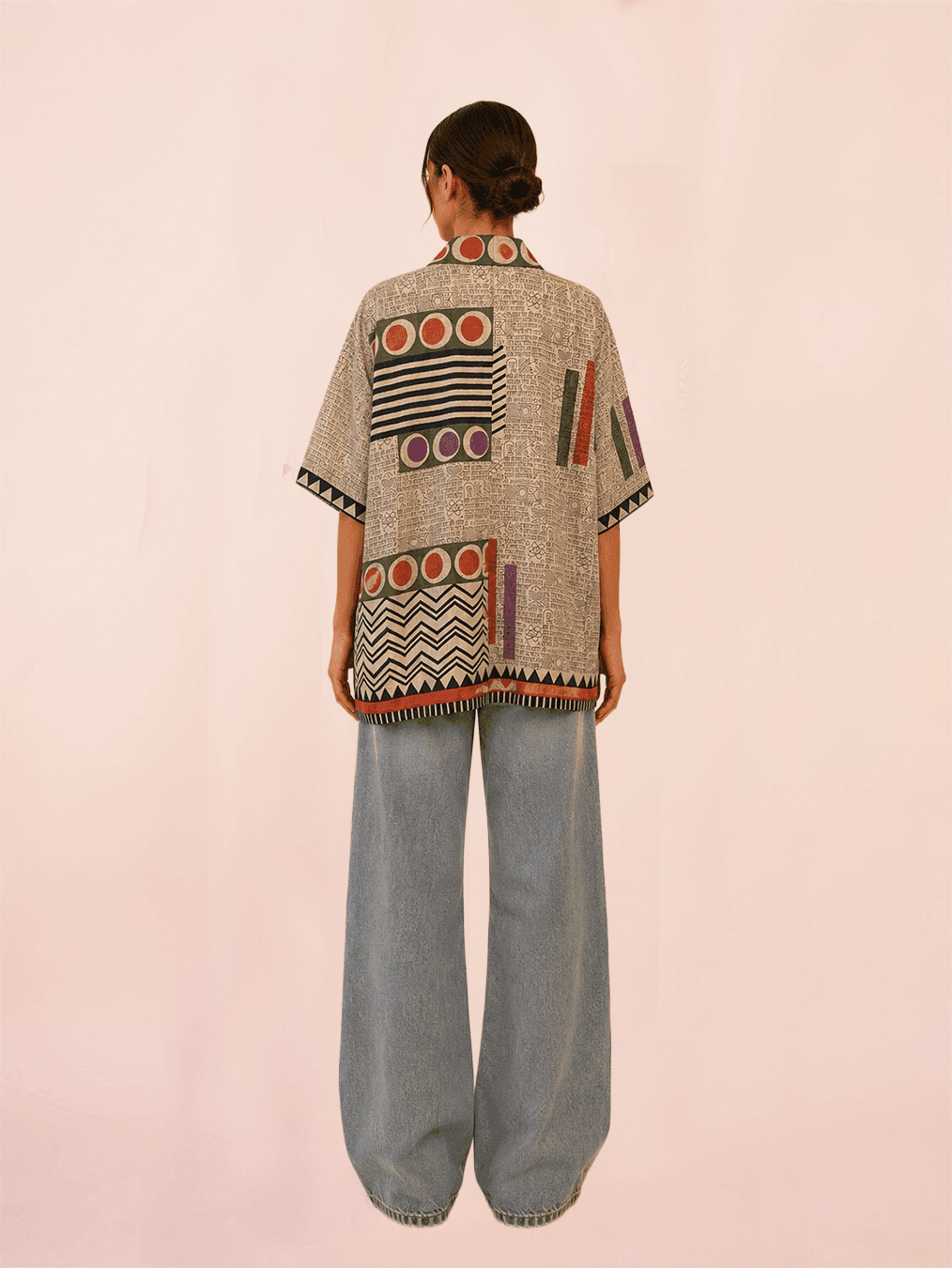 RAGA VII is our one-of-a-kind oversized printed shirt, handcrafted in-house using a vintage silk saree.